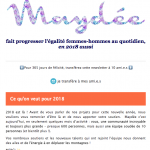 Newsletter Maydée de janvier 2018